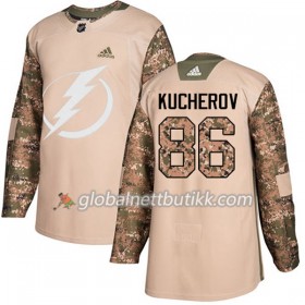 Tampa Bay Lightning Hockeydrakt Nikita Kucherov 86 2017-2018 Camo Veterans Day Practice Adidas Authentic - Herre